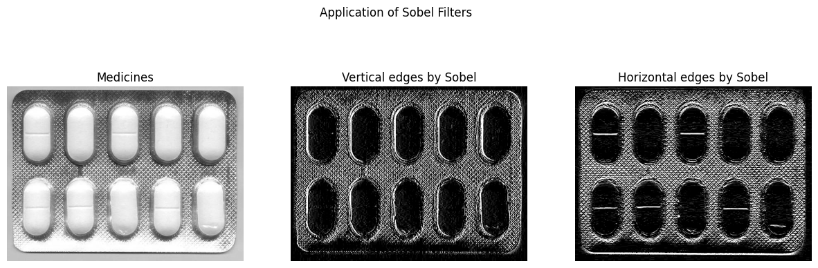 Sobel vertical and horizontal edge filters applied to the grayscale tablet pack